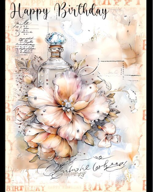 Floral Birthday Card | Painterly Flower Art Greeting