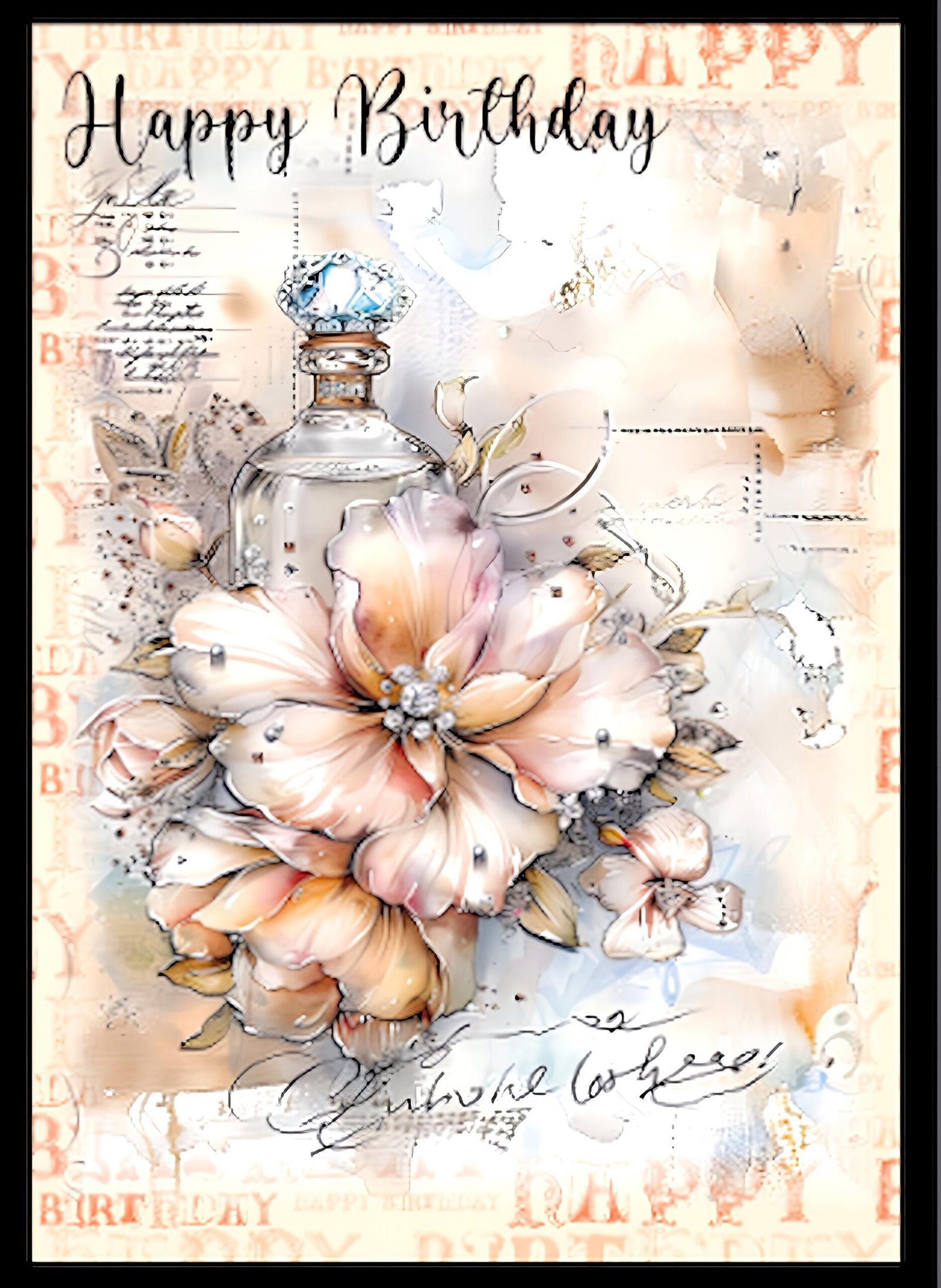 Floral Birthday Card | Painterly Flower Art Greeting