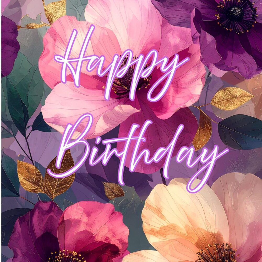 Floral Birthday Card | Painterly Flower Art Greeting
