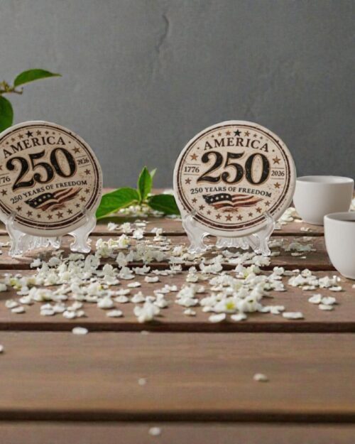 America 250 commemorative Coaster | 1776–2026 | 250 Years of Freedom | Patriotic Keepsake Decor