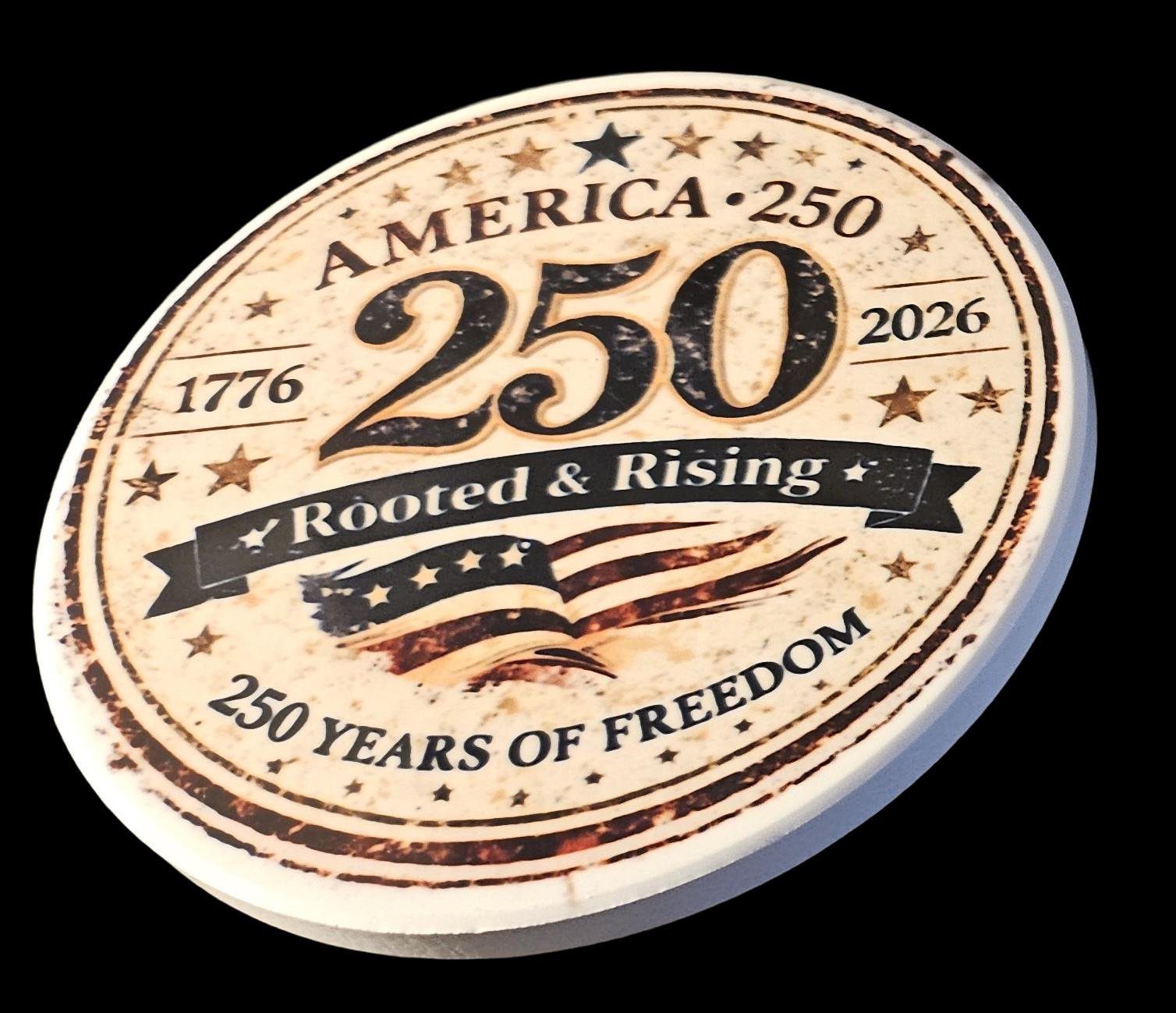 America 250 Commemorative Rooted & Rising Coaster Set | We Were Here | African American History Keepsake - Image 3