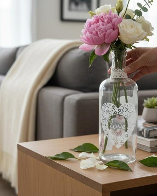 Handmade Butterfly Glass Vase | Cottagecore Floral Decor