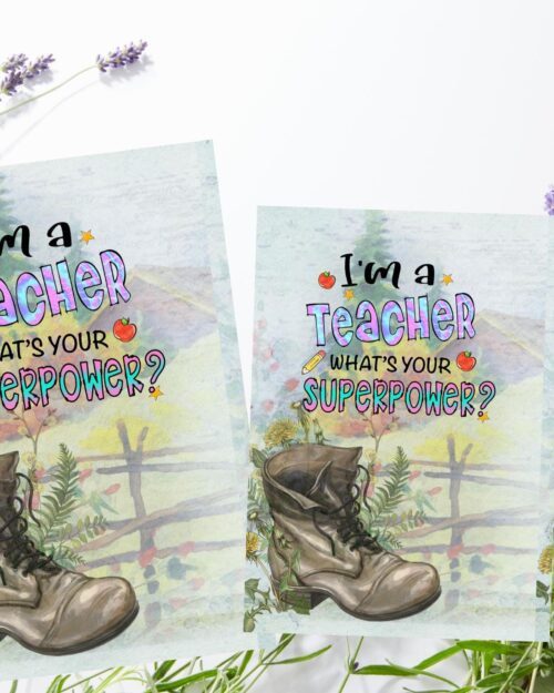 Teacher Appreciation Greeting Card: Handmade Thank You Note