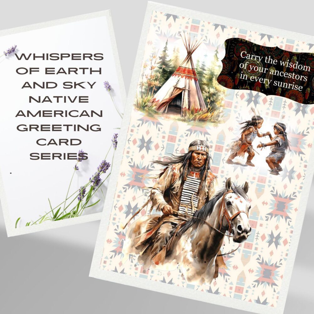 Whispers of Earth and Sky Native American Greeting Card Series-Family