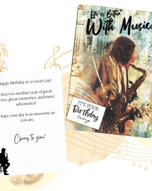 Jazz Music Lover Birthday Greeting Card