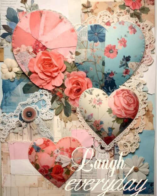 Laugh Every Day Mini Art Print | Joyful Expression | Uplifting Desk & Shelf Art