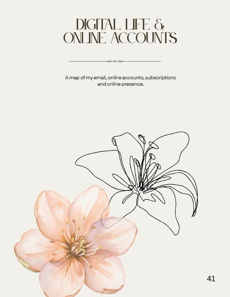 Peaceful Transitions End of Life Transition & Legacy Planner | Printable Final Wishes Organizer - Image 12