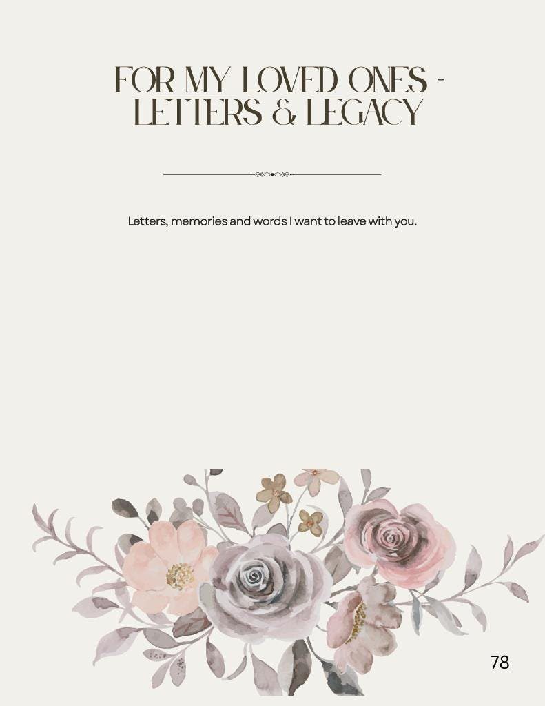 Peaceful Transitions End of Life Transition & Legacy Planner | Printable Final Wishes Organizer - Image 18