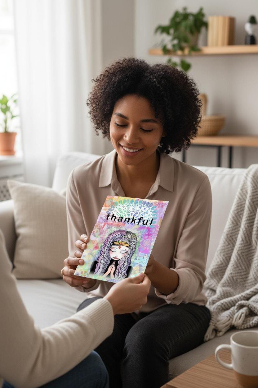 Thankful Art Card | Mindful Gratitude, Inspirational Design - Image 3