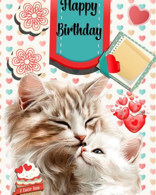 Pet Birthday Card | Cat & Dog Lover Gift (5x7)