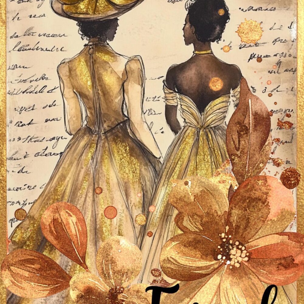 Afrocentric Friendship Card | Golden Heritage Collection, Black Woman Art (5x7)