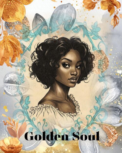 Afrocentric Greeting Card | Black Woman Art | Mothers Day | Golden Heritage Collection