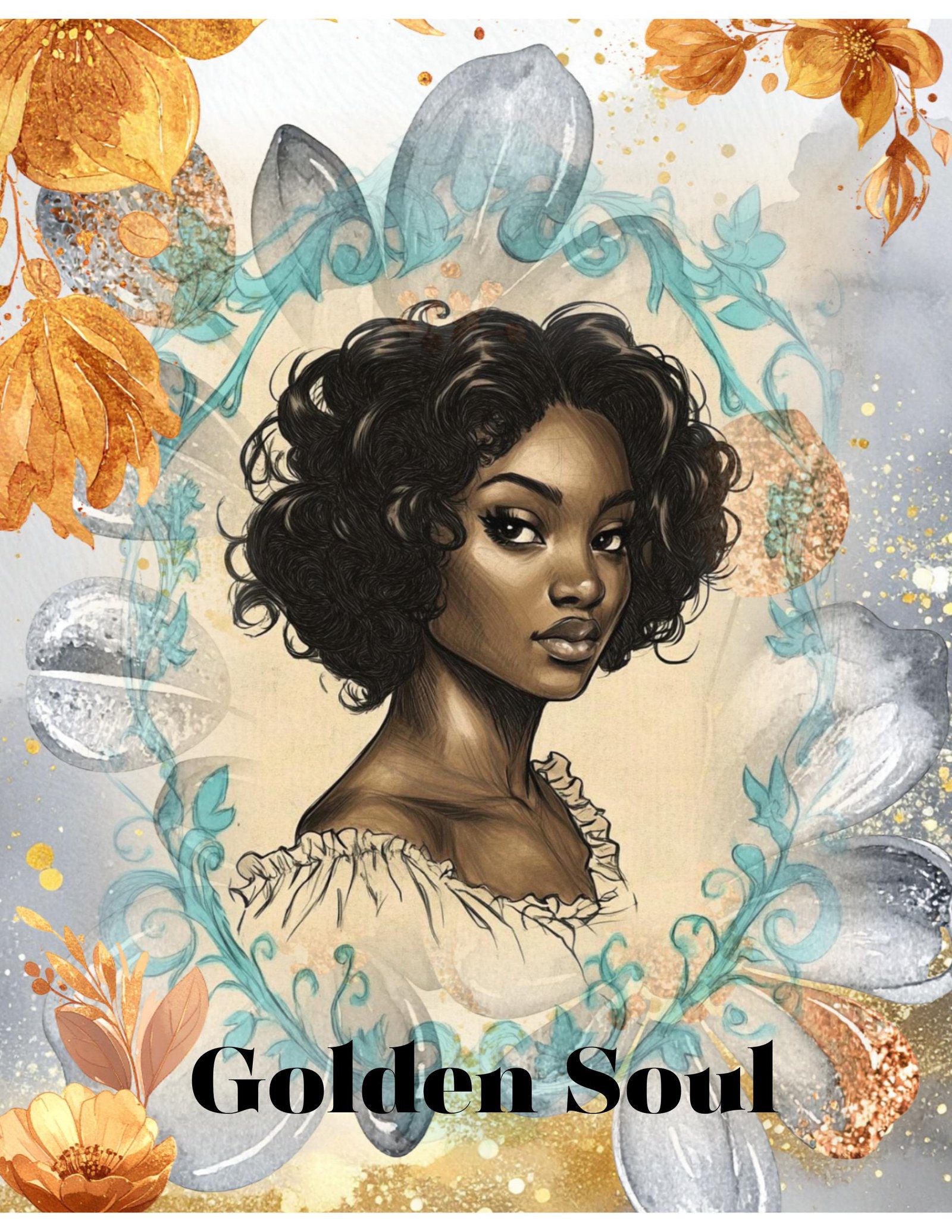 Afrocentric Greeting Card | Black Woman Art | Mothers Day | Golden Heritage Collection