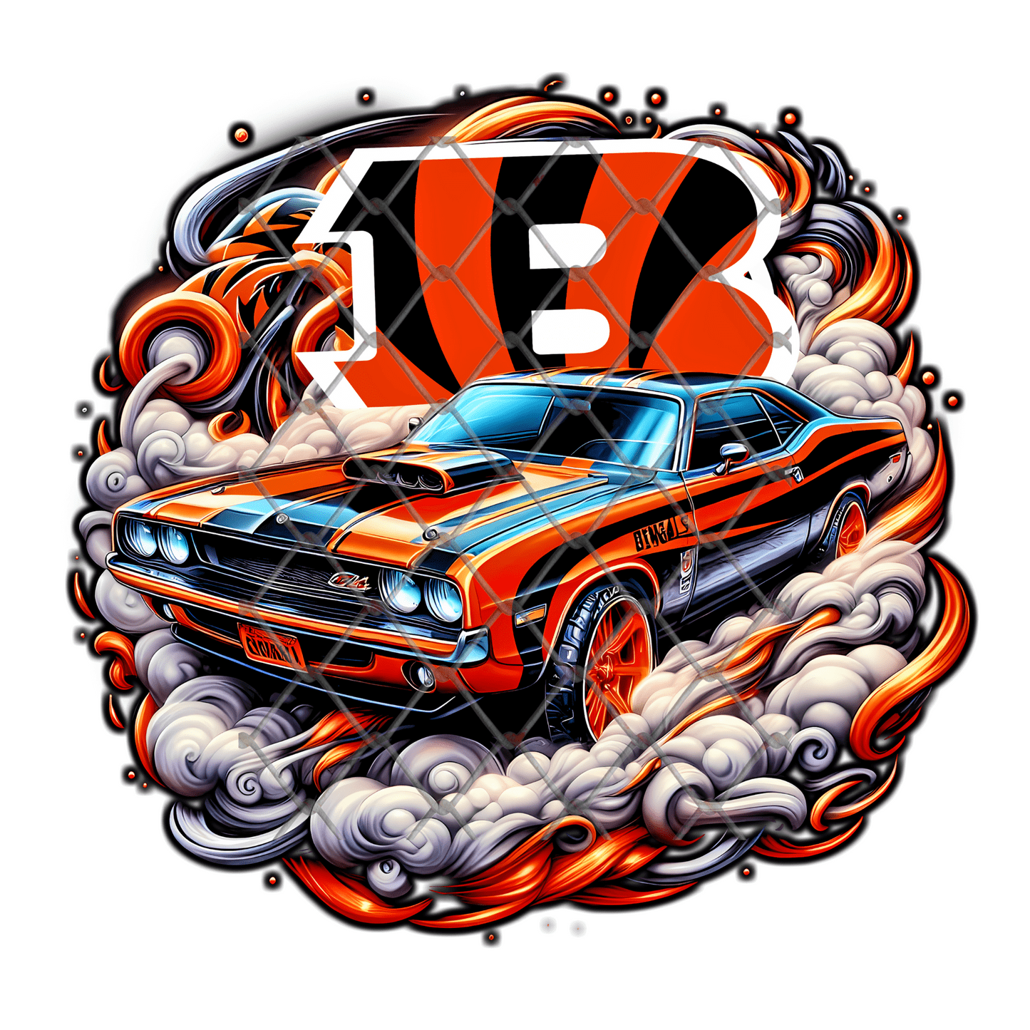 Football Team Car Shirt, Muscle Car Sports Tee, Custom Fan Gear Shirt, Game Day Shirt, Football Fan Gift, Street Style Sports Tee, Sublimation Shirt - Image 30