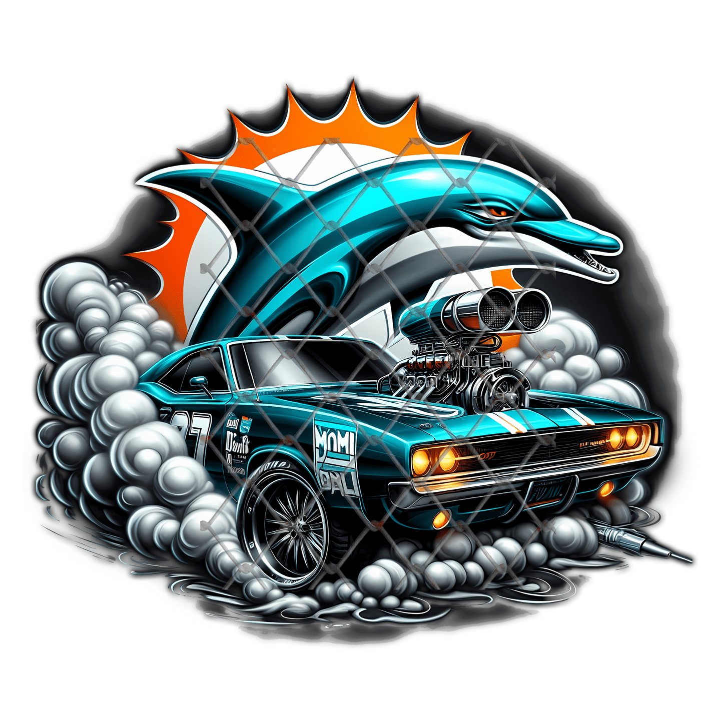 Football Team Car Shirt, Muscle Car Sports Tee, Custom Fan Gear Shirt, Game Day Shirt, Football Fan Gift, Street Style Sports Tee, Sublimation Shirt - Image 20
