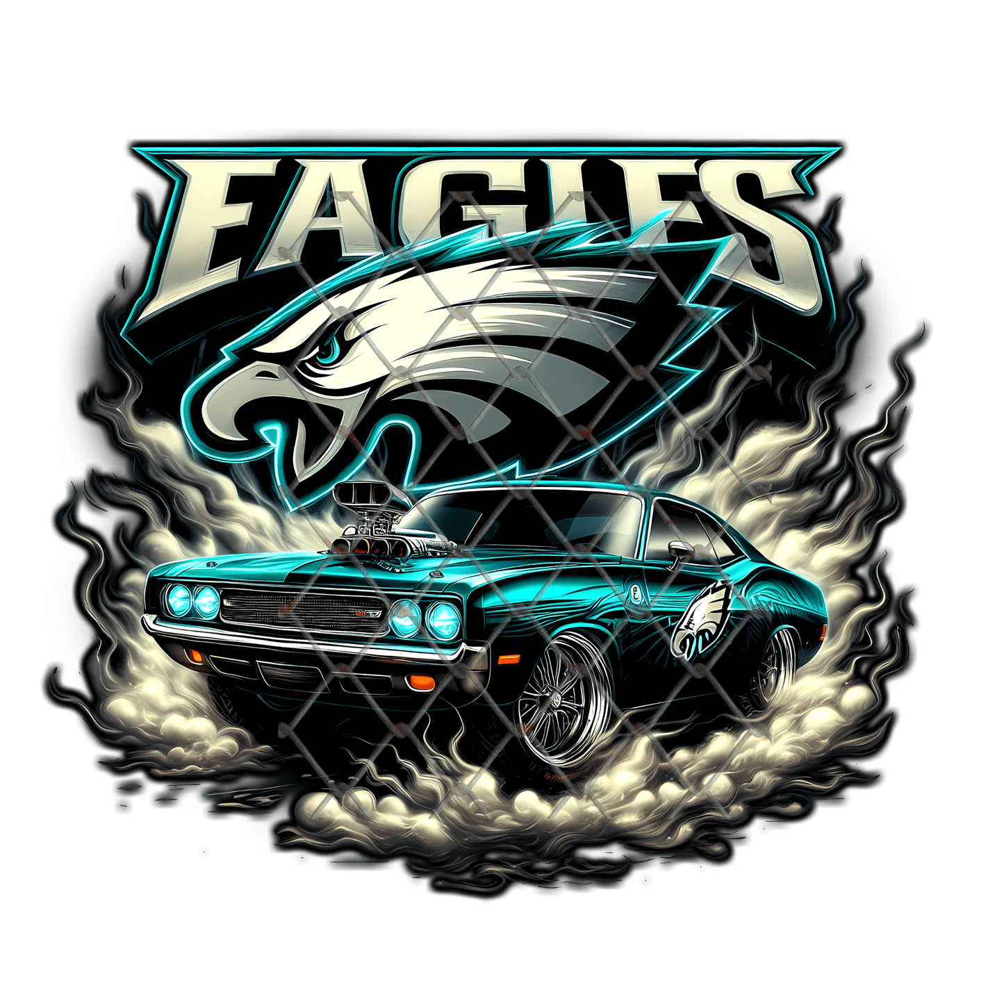 Football Team Car Shirt, Muscle Car Sports Tee, Custom Fan Gear Shirt, Game Day Shirt, Football Fan Gift, Street Style Sports Tee, Sublimation Shirt - Image 18