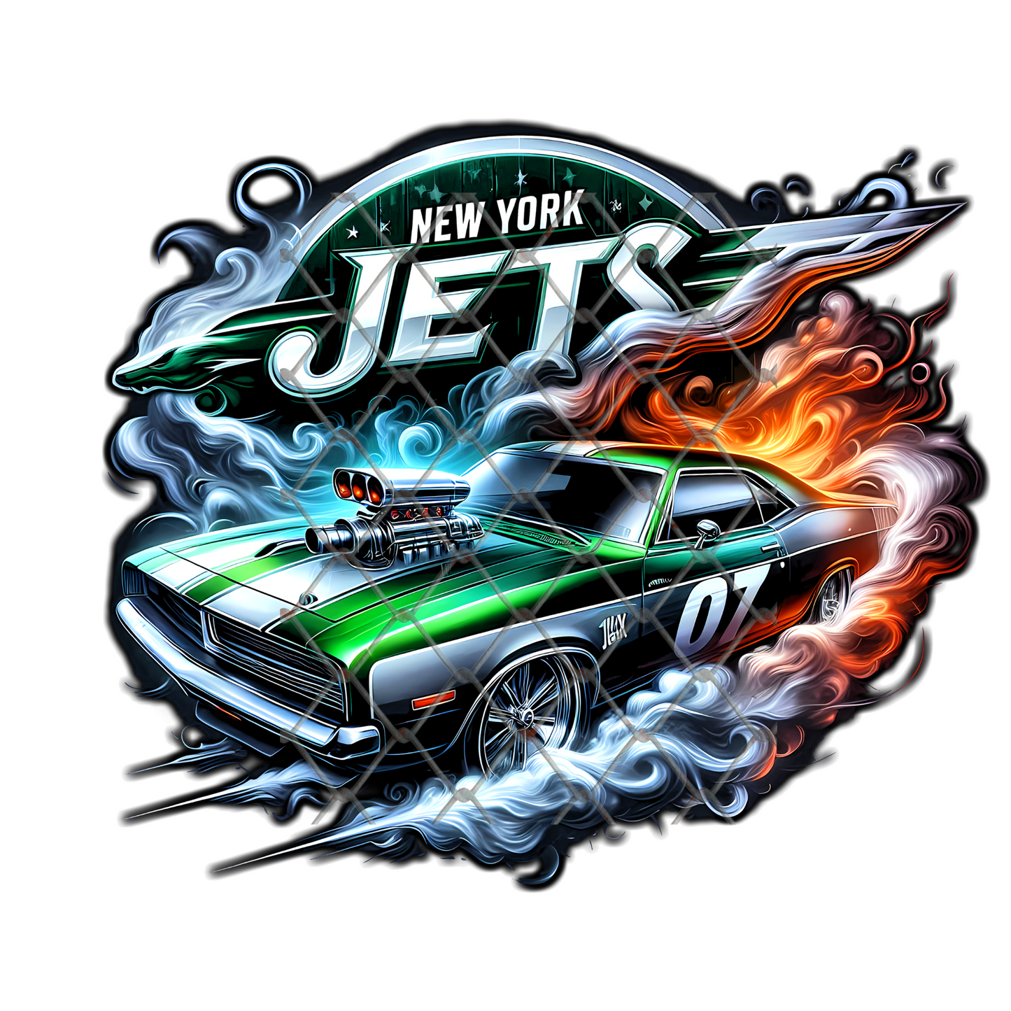 Football Team Car Shirt, Muscle Car Sports Tee, Custom Fan Gear Shirt, Game Day Shirt, Football Fan Gift, Street Style Sports Tee, Sublimation Shirt - Image 15