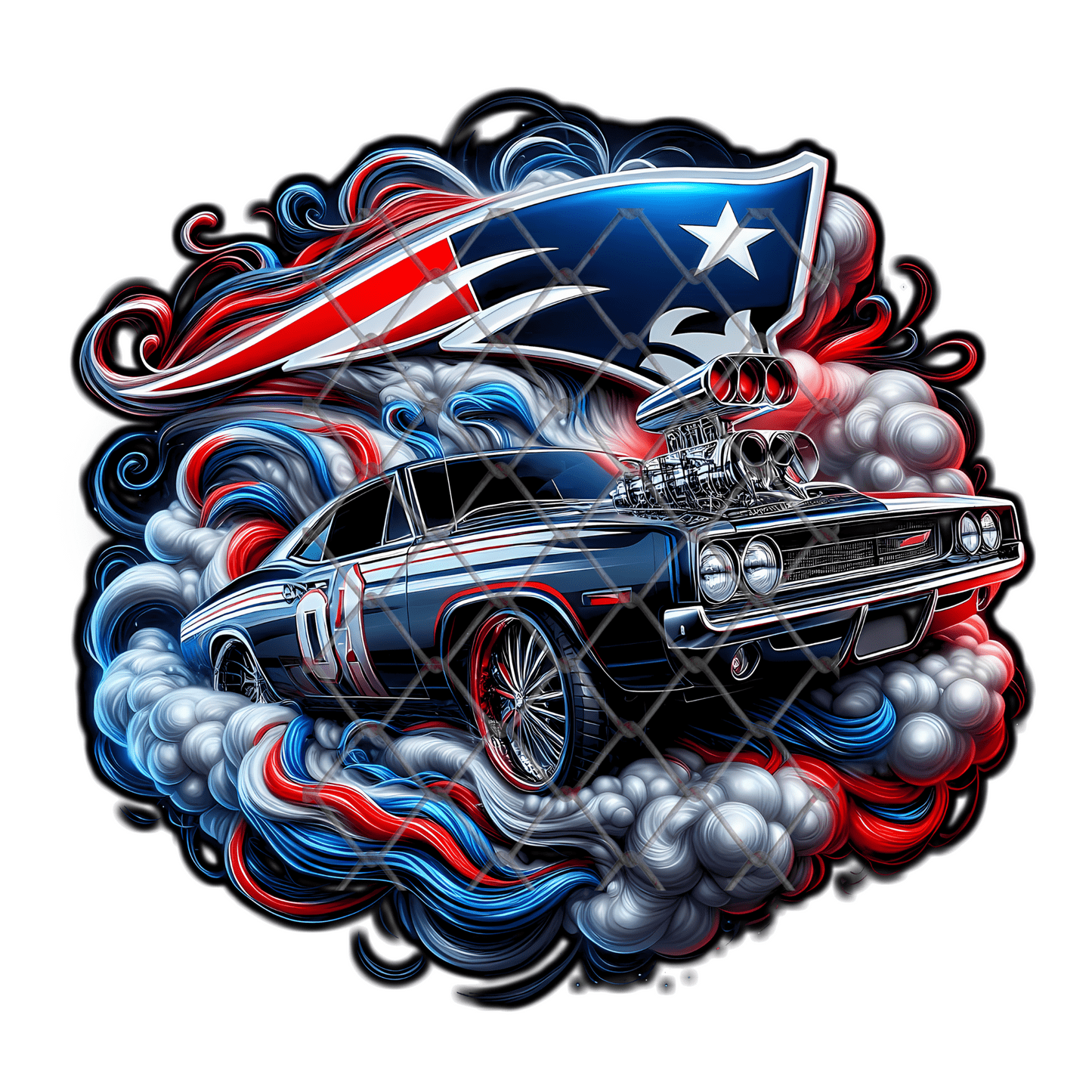 Football Team Car Shirt, Muscle Car Sports Tee, Custom Fan Gear Shirt, Game Day Shirt, Football Fan Gift, Street Style Sports Tee, Sublimation Shirt - Image 12
