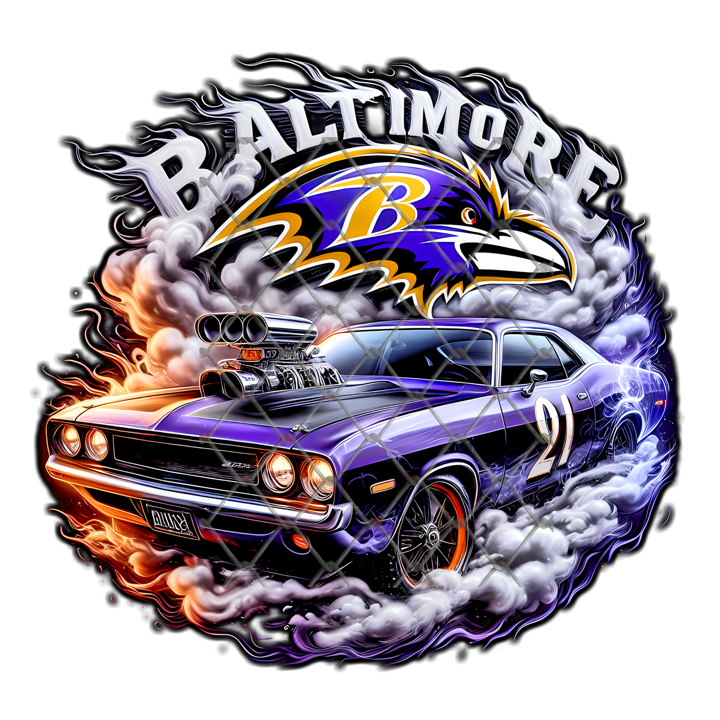Football Team Car Shirt, Muscle Car Sports Tee, Custom Fan Gear Shirt, Game Day Shirt, Football Fan Gift, Street Style Sports Tee, Sublimation Shirt - Image 10