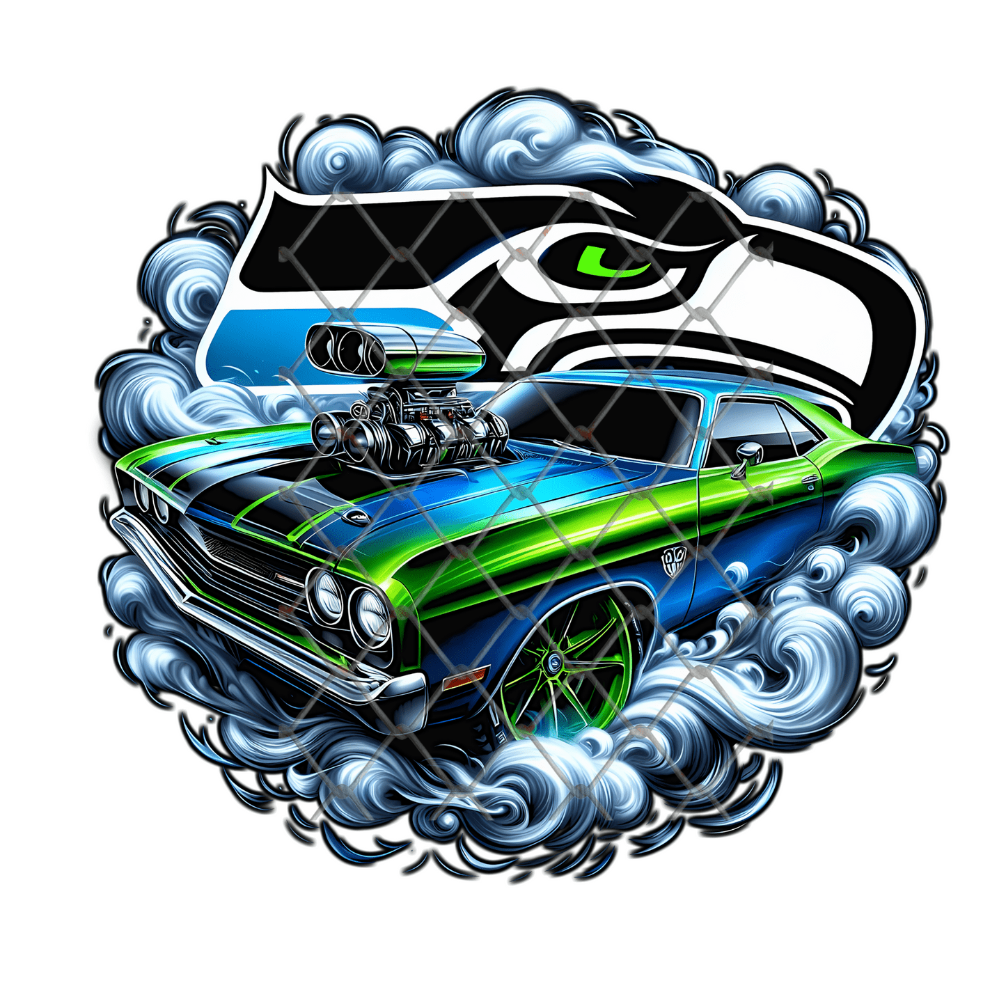 Football Team Car Shirt, Muscle Car Sports Tee, Custom Fan Gear Shirt, Game Day Shirt, Football Fan Gift, Street Style Sports Tee, Sublimation Shirt - Image 8