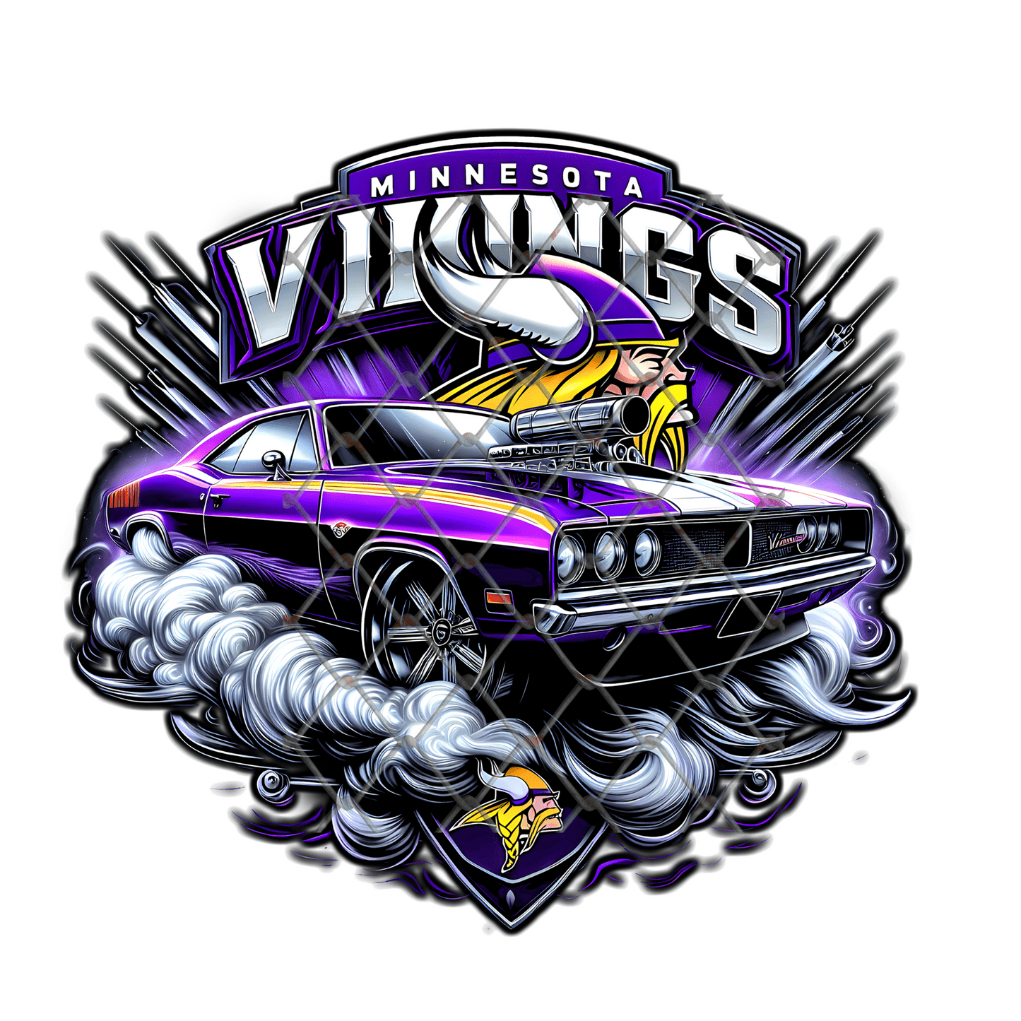 Football Team Car Shirt, Muscle Car Sports Tee, Custom Fan Gear Shirt, Game Day Shirt, Football Fan Gift, Street Style Sports Tee, Sublimation Shirt - Image 4