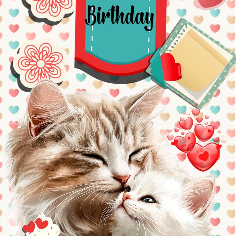 Pet Birthday Card | Cat & Dog Lover Gift (5x7)