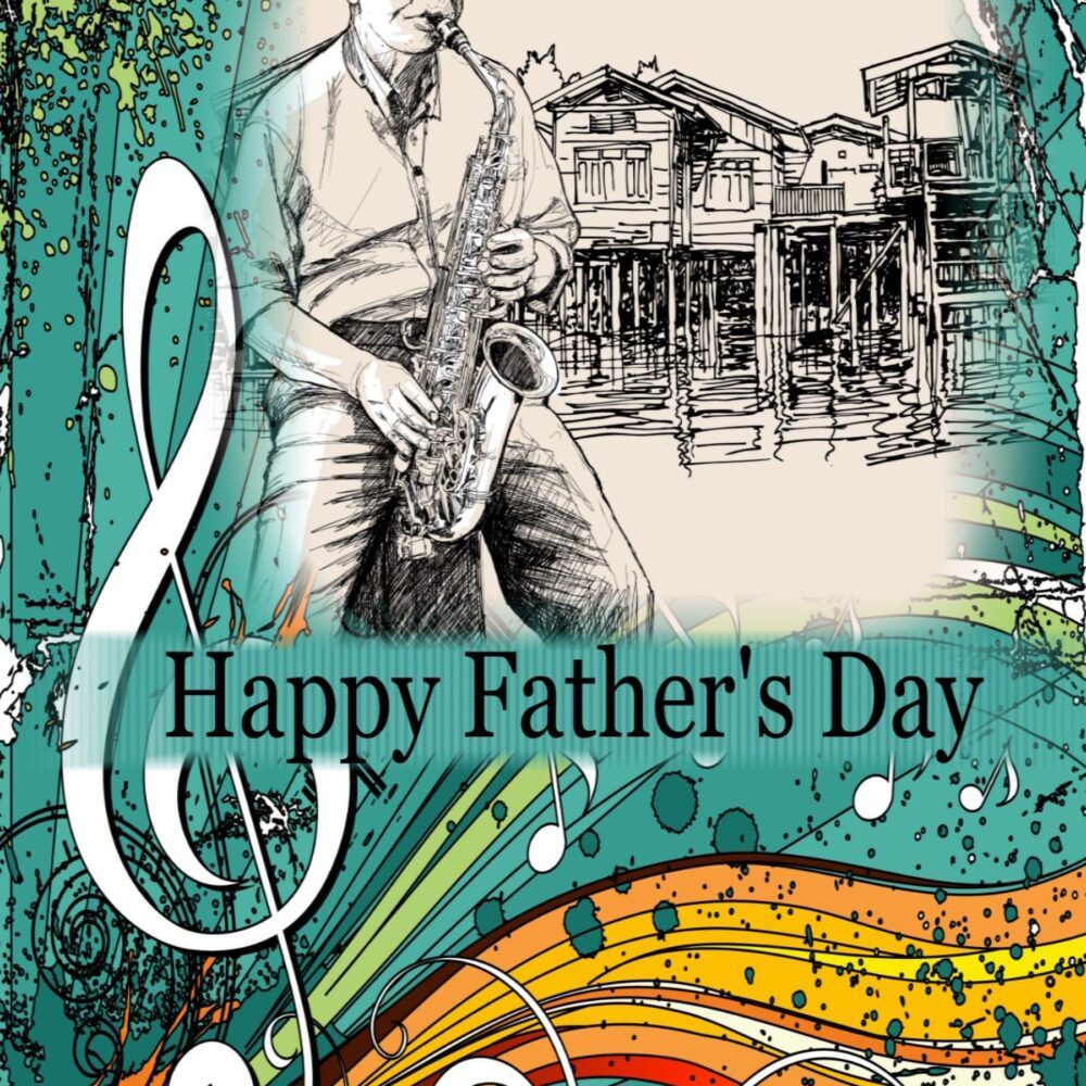 Fathers Day Card for Dad | Jazz | Card for Father | Dad Birthday Card | Personalized Fathers Day | Card for Him