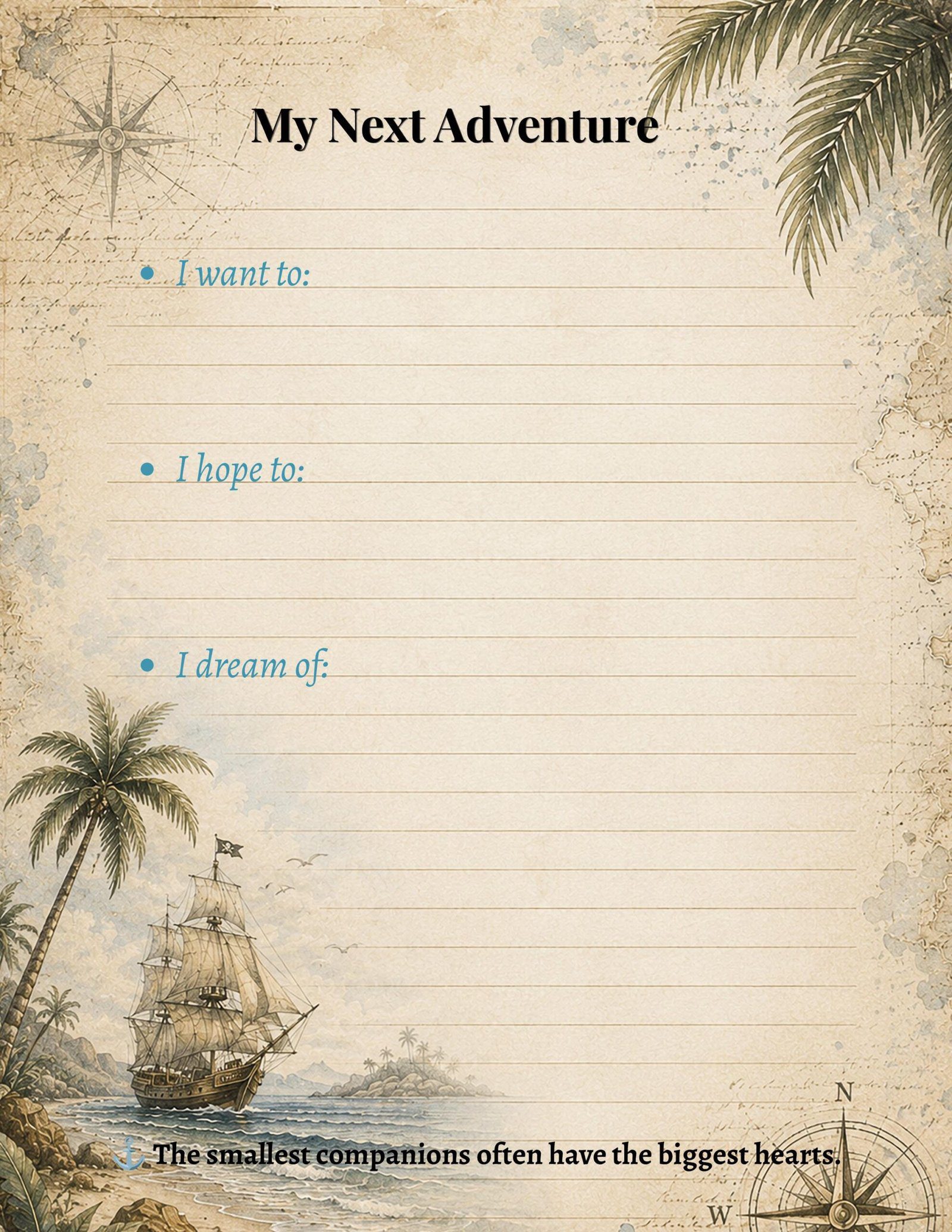 Captain Starling's Explorer Journal | Printable Kids Adventure Journal PDF | Writing & Drawing Journal | Treasure Harbor Tales | Ages 3-8 - Image 6