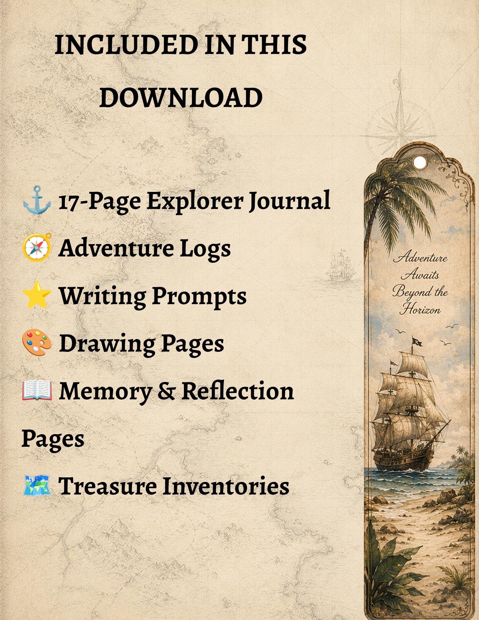 Captain Starling's Explorer Journal | Printable Kids Adventure Journal PDF | Writing & Drawing Journal | Treasure Harbor Tales | Ages 3-8 - Image 9