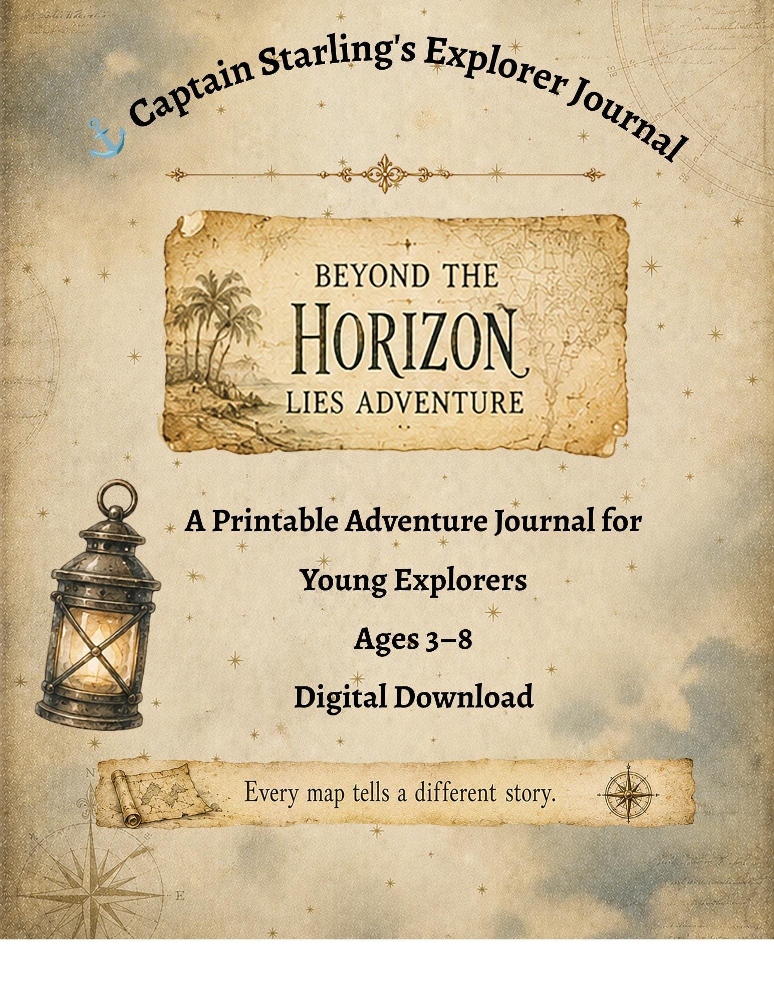 Captain Starling's Explorer Journal | Printable Kids Adventure Journal PDF | Writing & Drawing Journal | Treasure Harbor Tales | Ages 3-8 - Image 2